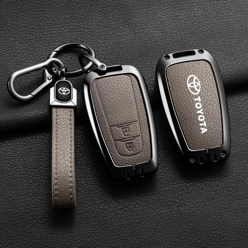 Zinc Alloy Car Key Case Full Cover Shell for Toyota Prius Camry Corolla CHR C-HR RAV4 Land Cruiser Prado Keychain Accessories