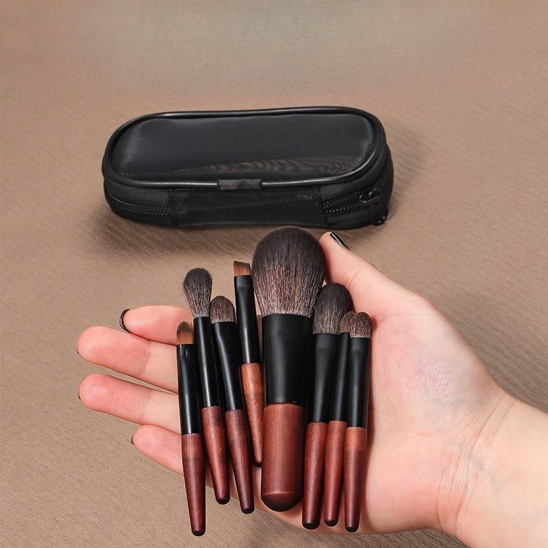 Mini Portable Makeup Brush Set Super Soft Animal Hair Eye Shadow Makeup Tools All Face Professional