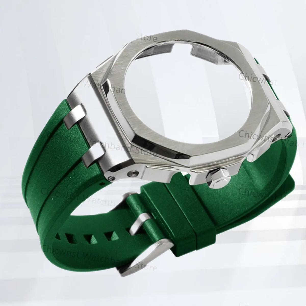 

Gen5 НОВЫЙ Мод Кит Для Casioak GA2100 GAB2100 Металлический Безель из Нержавеющей Стали Резиновый Металлический Ремешок для корпуса Casioak GA2110 С Винтами GA2100 2110