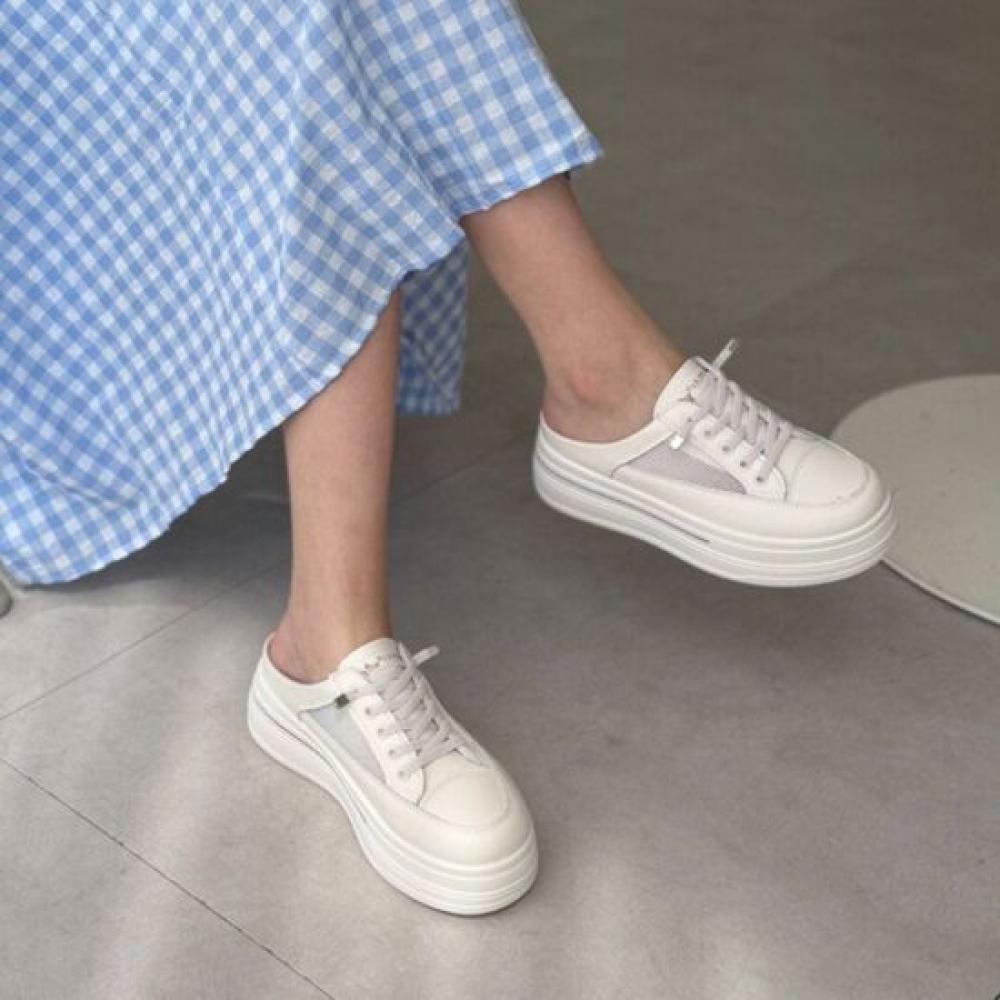 Desire Rose Women Summer Height Increasing See Through Sneakers Mule