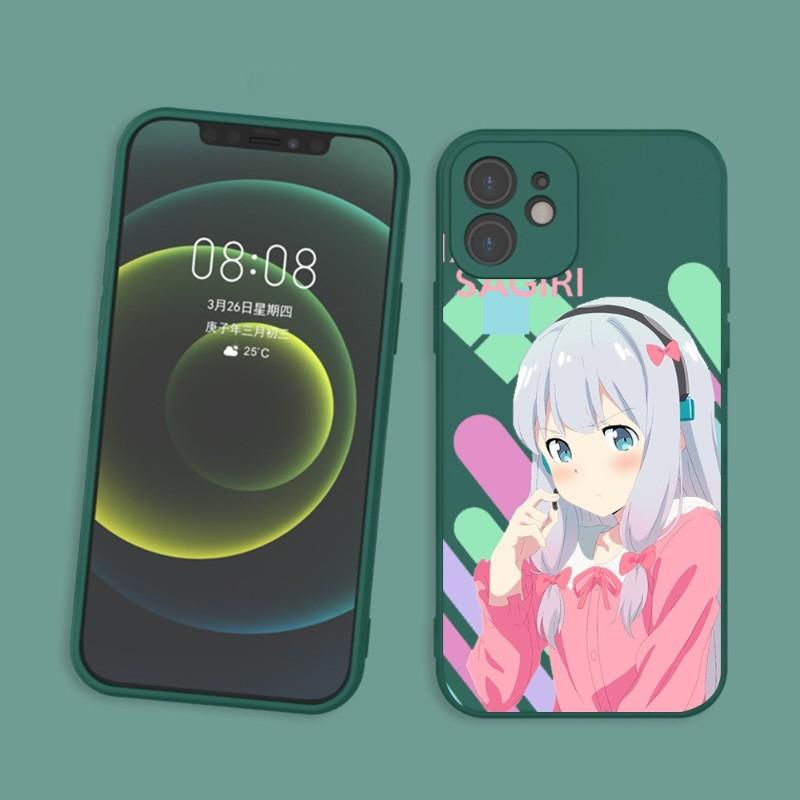 Cute Girl Izumi Sagiri Phone Case For IPhone 11 12 13 Pro Max X XR XSMax 6 6S 7 8 Plus SE 2022 Soft Square Color Phone Cover