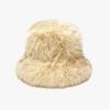 White Plush Hat for Women In Winter Korean Style Showing Small Thickened Warm Fisherman Hat Japanese Big Head Circumference Cold Hat Trendy