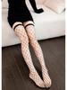 CTW01 Shiny Rhinestone Mesh Over-the-Knee Diamond Stockings