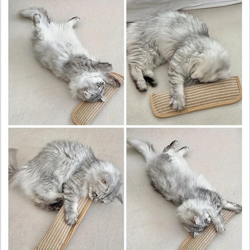 Multi Functional Cat Scratch Pad Toy Pillow Chew Resistant Cat Bed Soft Mosquito Repellent Pet Interactive Toy