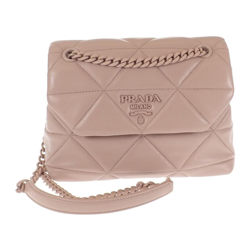 Prada 1BD233 Shoulder Bag Pink Beige Women