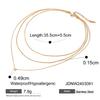 Uworld Gioielli Semplici Placcato Oro 18K Collana a Strati Catena Piatta Serpente Collana a Corda Serpente in Acciaio Inossidabile Regalo