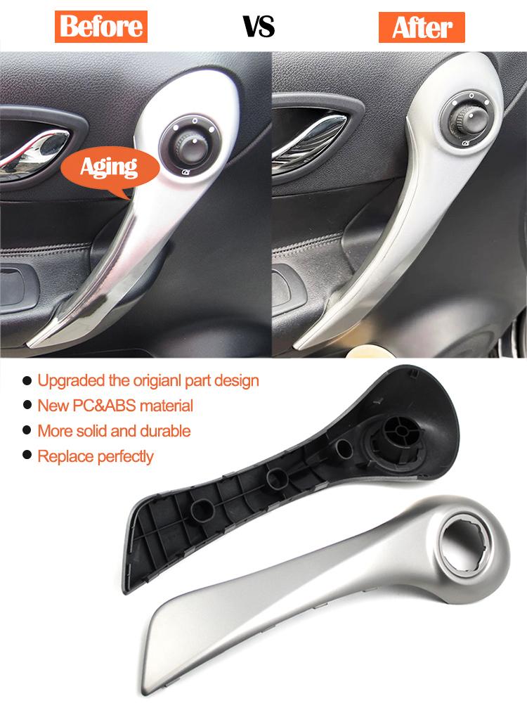 For Renault KOLEOS I Interior Car Front Left Right Door Handle Outer Cover Panel Trim Replacement 2008-2016 80945JY50A 80945JY20