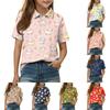 Kids Casual Short Sleeve Polo Shirt Animal Print T Shirt Lightweight Breathable Comfortable Daily Wear for Boys and Girls