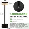 Lampe de table LED - NETTLIFE - Modèle tactile - Sans fil (piles) - Intensité 3000-6500K - Port USB-C