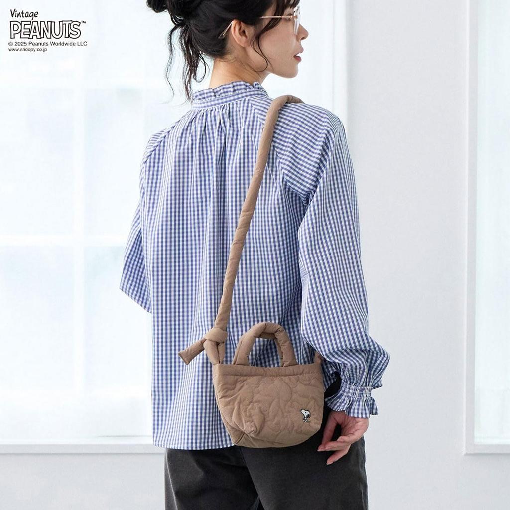 [Rootote] Snoopy [Shoulder Bag] IP.BR.quilt.Peanuts-0N Peanuts [s-silver]