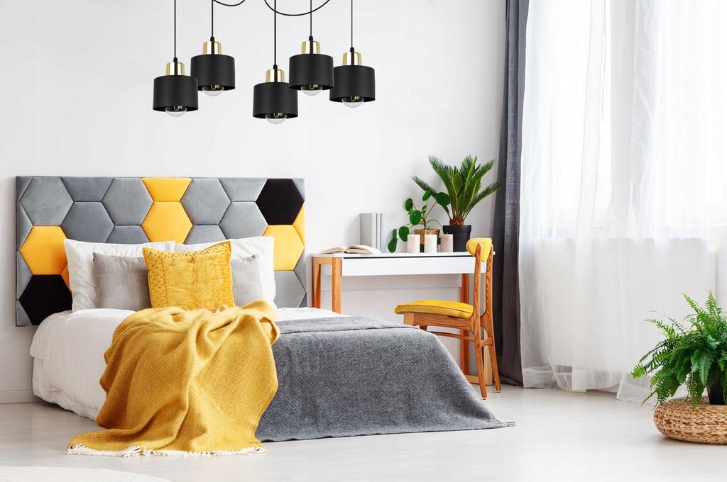 MODERN CEILING HANGING LAMP BLACK LED LAMP