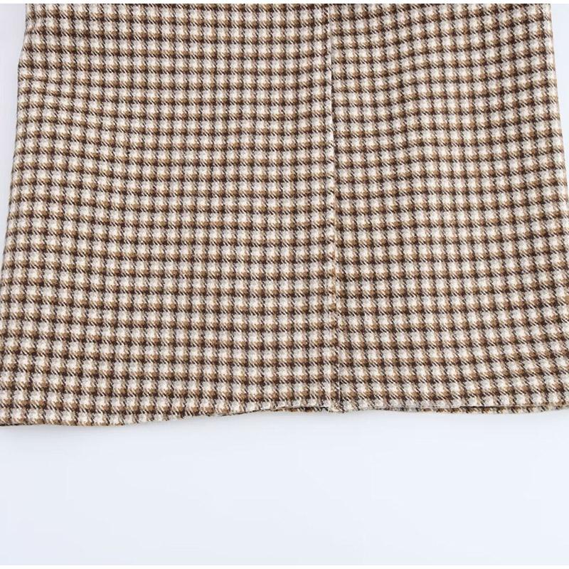 Fashion Plaid Overcoats Women Loose Lapel Button Long Sleeve Lady Coat Elegant Autumn Winter Fashion Female Outerwear