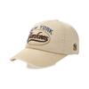 MLB Varsity Vintage Cursive Stitch Unstructured Ball Cap New York Yankees Light Beige