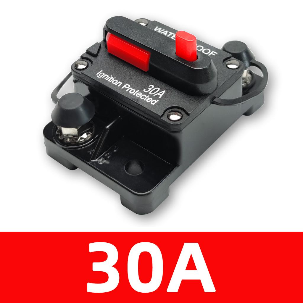 PINMOAP Car Audio Power Fuse Holder Circuit Breaker Car RV Yacht Circuit Breaker Recoverable Breaker Switch 30A-300A 12V-48V DC Fuses4