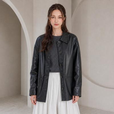 Olivier S cloSet Leather Shirt Jacket O2608jk038c