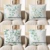 Home Decor Eucalyptus Branch Pattern Decorative Pillow Cover Pattern Cushion Cover Suitable For Sofa Bedroom Car Pillow Cover