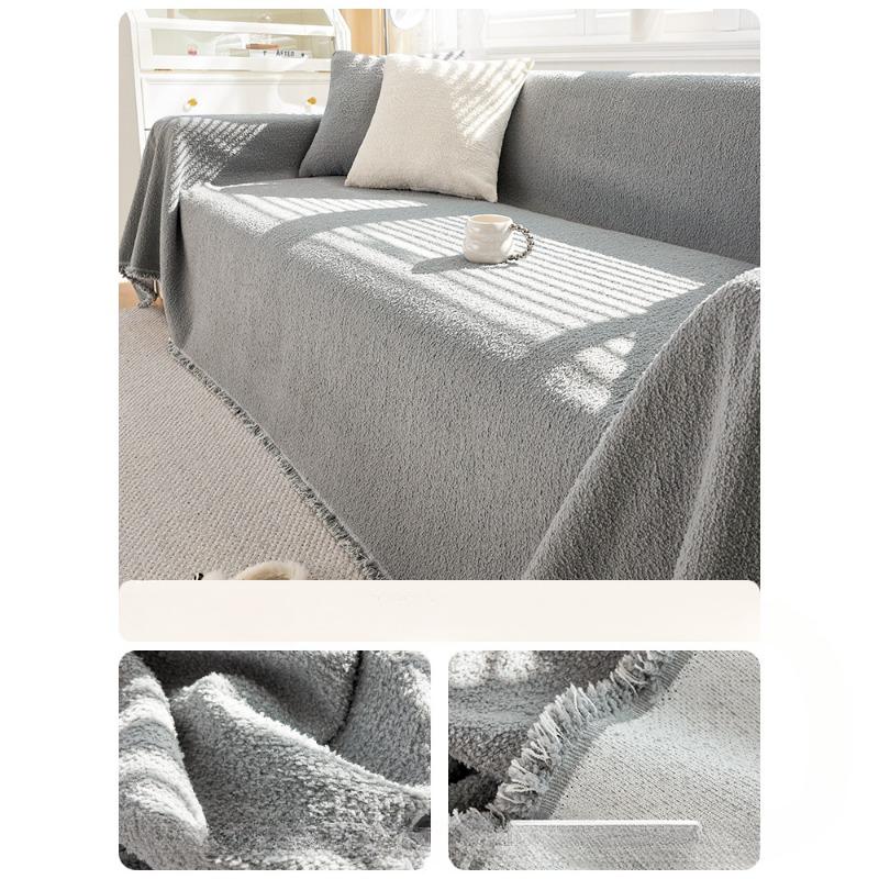 Cream Style Plush Sofa Cover Towel Autumn and Winter Non-Slip Sofa Cover All-Inclusive High-Grade Anti-Scratching Cushion Blanket
