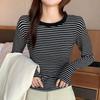 Navava Women Daily STriped Round Neck Long Sleeve T shirT nT3165