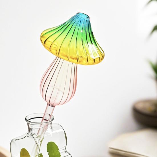 Vattenkula för växter i glas Svampform Självvattnande spik Klar Gradientfärg Vattning