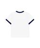ESCAPEFROM Vintage Cloud Poster Print Ringer Short Sleeve T-Shirt Navy