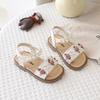 Girls' Sandals Pearl Flowers Princess Sweet Non-Slip Soft Breathable Comfortable Children'S Beach Shoes Summer Sandals
