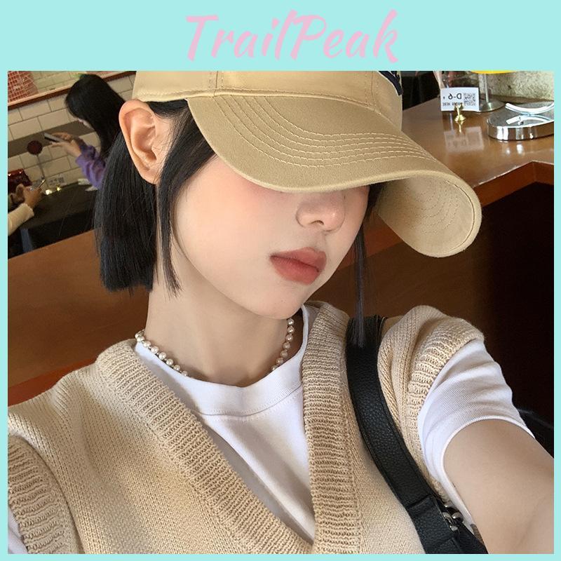 Womens Style Minimalist Cotton Baseball Cap With Letter Details And Adjustable Fit Summer For