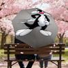 1PC Warner Cat Cartoon Automatic Open/Close Umbrella with Windproof, 10-Rib Sturdy Canopy, Durable Ribs1227A