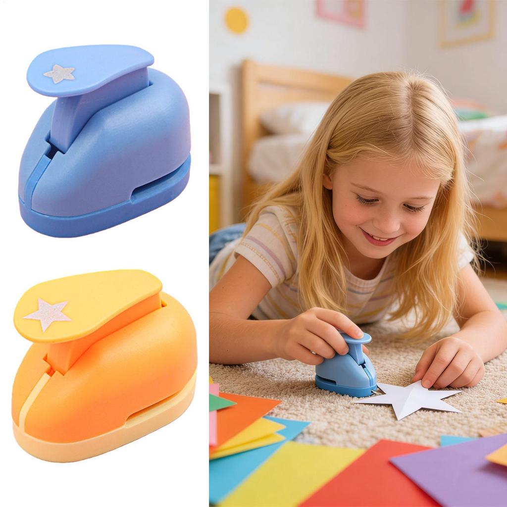 Star Shape Paper Punch for Scrapbooking, Craft Hole Puncher for Card Making, DIY Handmade Tool for Envelopes Photo Albums