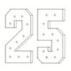 2 Stück DIY 73cm Digitales Licht mit Weißem Licht 3D KT-Platte Digitales Modell Geburtstag, Jubiläumsparty Dekoration, 18 Jahre, 20 Jahre