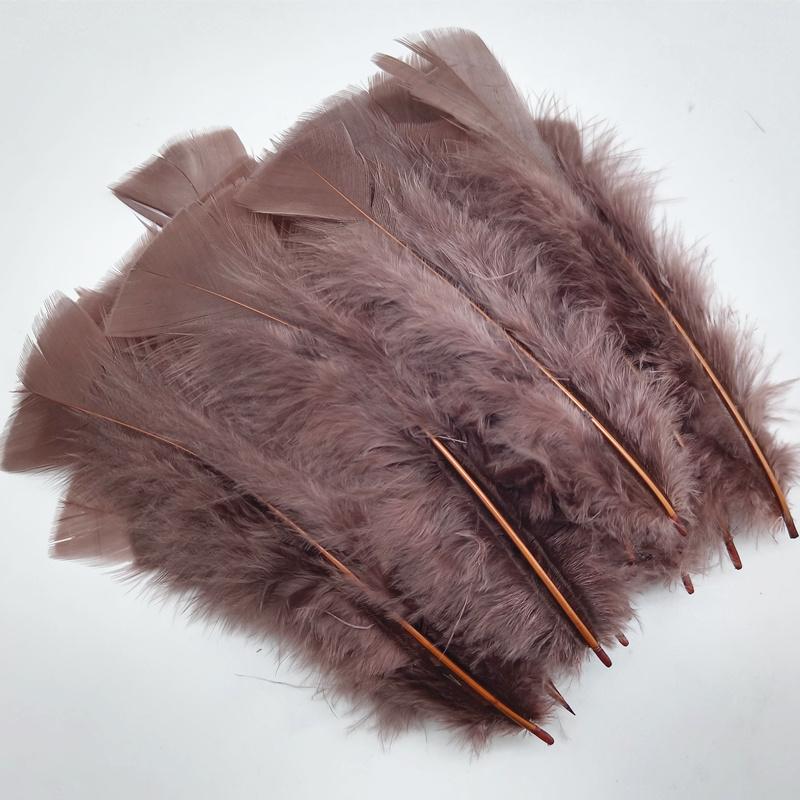 100pcs Flat Fluffy Colorful Turkey/Chicken FeathersDiy Pheasant Plume for Needlework Decor Clothes Handicraft Accessories10-18cm