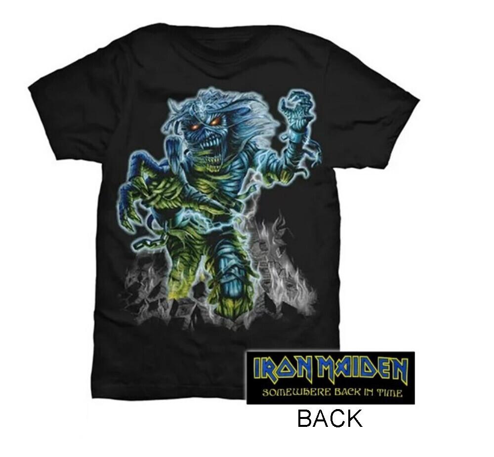 

IRON MAIDEN cd lgo SOMEWHERE BACK IN TIME Jumbo Official SHIRT SMALL New oop Unisex T-Shirt L