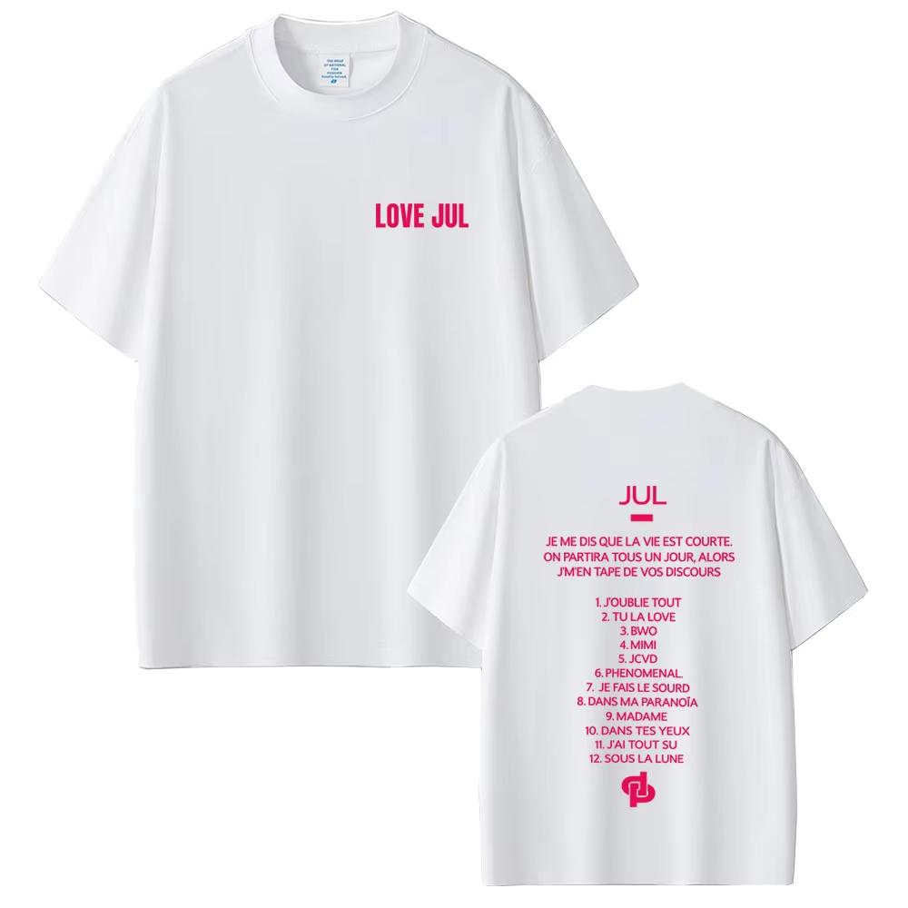 Unisex T-Shirt Liebe Jul 2026 Merch T-Shirt Unisex Kleidung Hip Hop Popmusik Tee Unisex Mode Lässiges Kurzarm Oberteil Streetwear