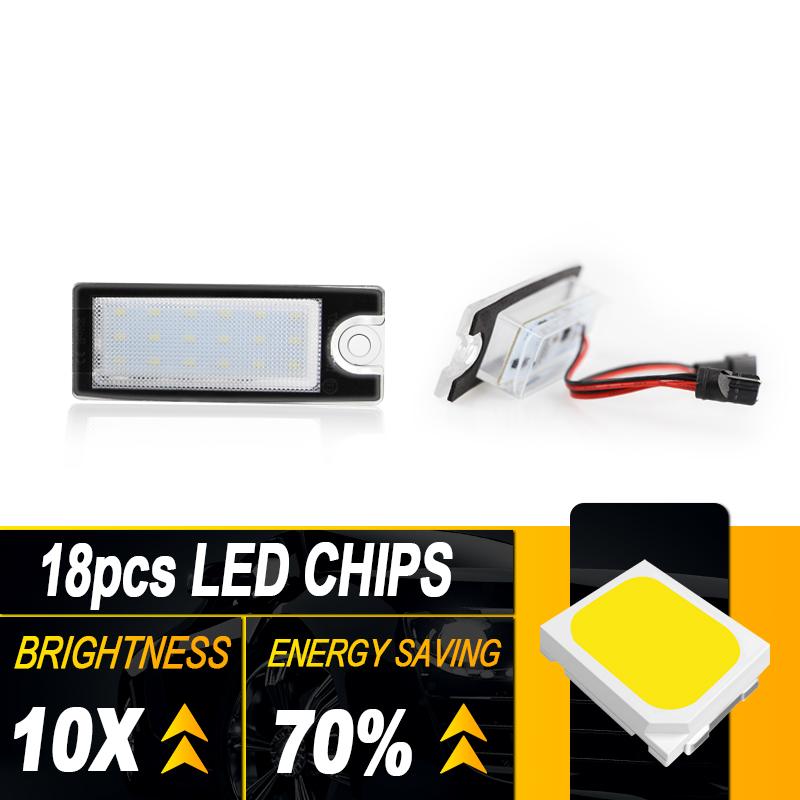 2pcs OEM 12V 6000K LED Number Plate Lamp for Volvo XC70 2001-2007 S60 2001-2006 XC90 2003"White LED License Plate Light