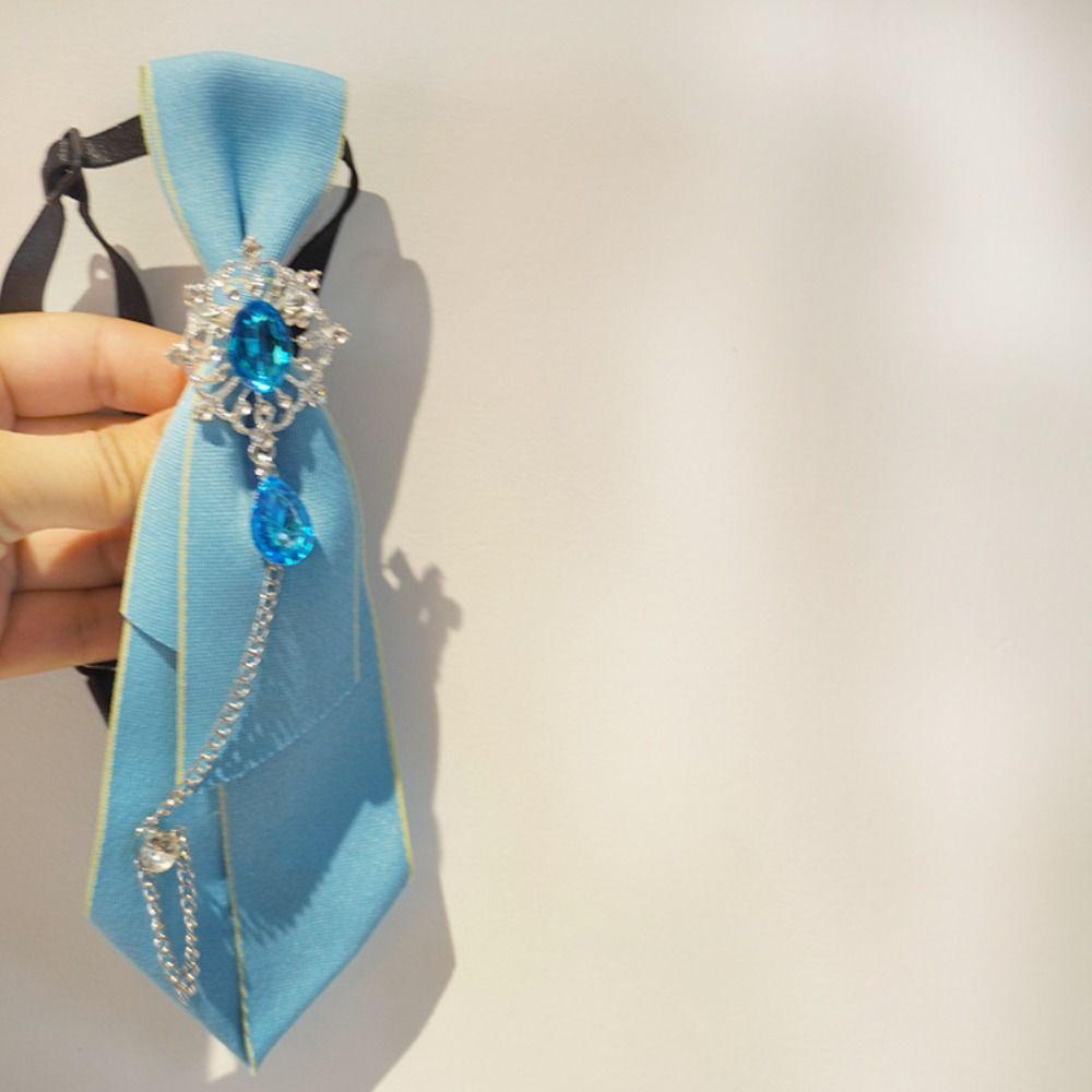 Zinc Géométrique Alliage de Zinc Strass Cravate Cristal Cravate Pratiée Chaîne Métallique Rétro Broche Femmes