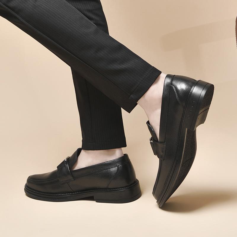 Men's Quality Cowhide Leather Shoes British Business Soft Leather Man Genuine Leather Dress Shoes