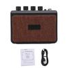 Portable Guitar Amp 10W BT Speaker 2 Clean Distortion Channels AUX Input Headphone Jack Rechargeable Silent for Outdoor