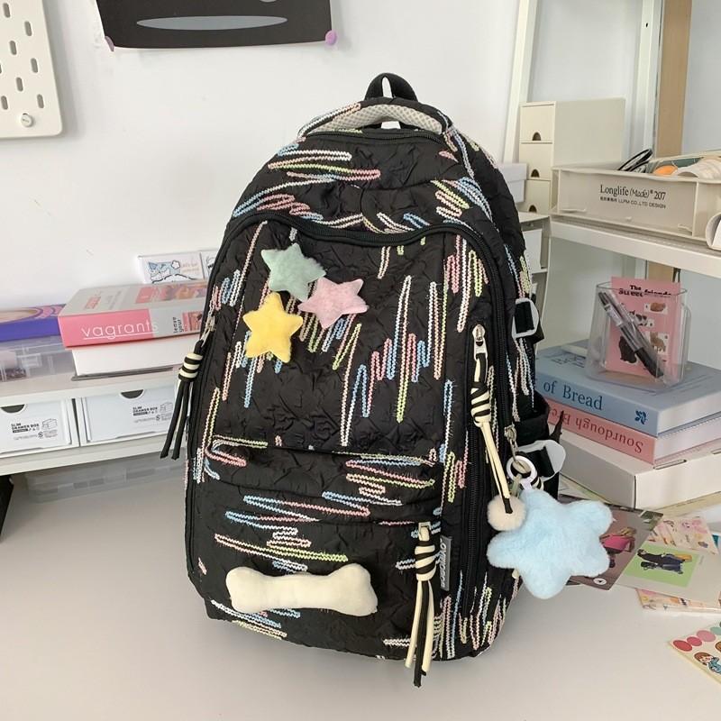 Girl Backpack School Bag With Nylon Material For Middle School Students