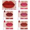 Batom Marrom Nude Matte 15 Cores À Prova D'água Gloss Labial Rosa Duradouro Não Cola Copo Sexy Vermelho Rosa Veludo Batons Maquiagem Feminina
