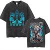 Gojo Satoru Anime Jujutsu Kaisen Printed Tshirt Mens and Womens Washed Tshirt High Quality Vintage Cotton Tshirt YK Tops