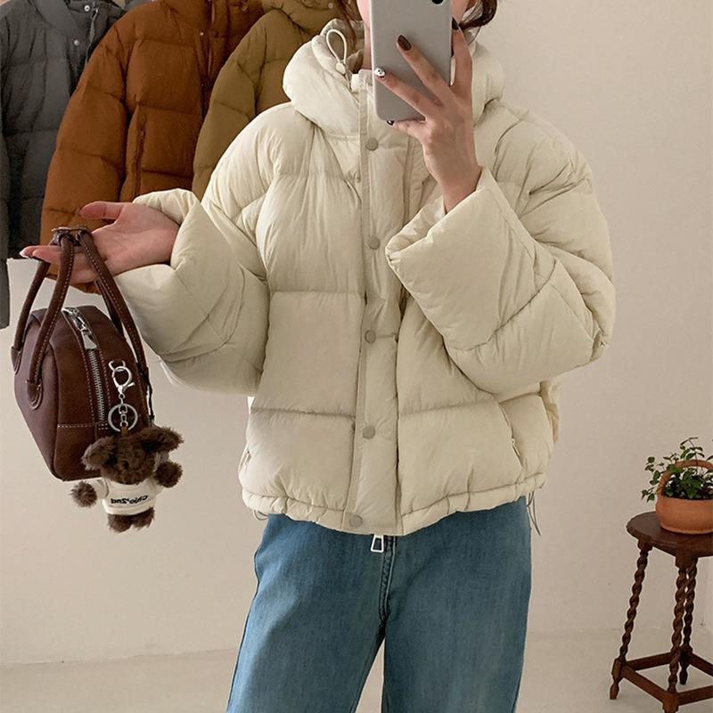 Nine-color candy bread down jacket women's short 2024 new milk huhu puff feeling thickened white duck down jacket tide