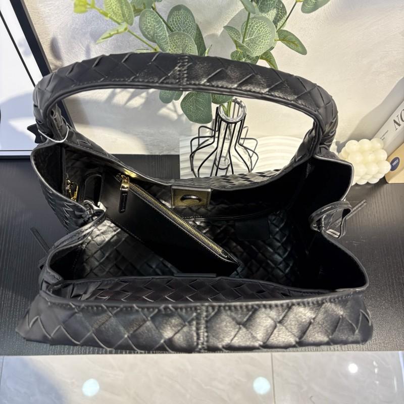 Original Leather Women's Bag 2025 New Style Lambskin Woven Fashionable Armpit One-shoulder Handbag Casual Tote