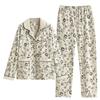 Pajamas Women'S Autumn And Winter Coral Fleece Flannel Island Fleece Loungewear Middle-Aged Mother Thin Fleece Suit