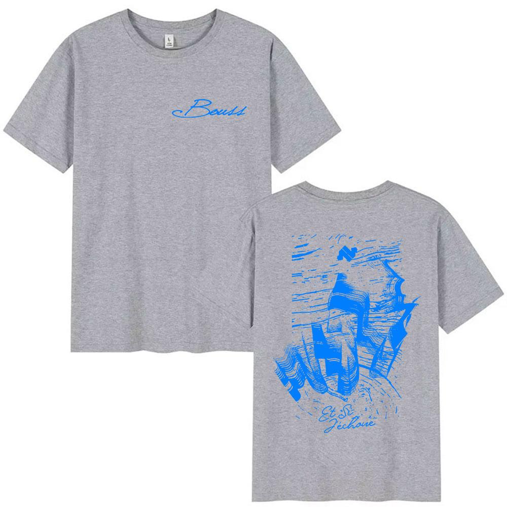 BOUSS ET SI J'ECHOUE ?  Tour 2025 Print T Shirt Men's Women Vintage Oversized Cotton T-shirts Cozy High Quality Clothing T-shirt
