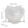 Fashion Full Diamond Tassel Dinner Bags for Women High Quality Heart Shaped Shoulder Bag  Designer Lipstick Bag Accessory Bag