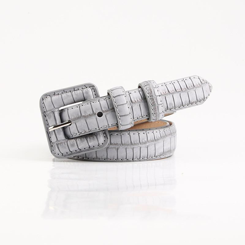 Sweet Girl Leather Belt With Stone Texture For Casual And School Style 2023 Summer Fashion