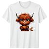 Im Not Grumpy This Is TShirt Highland Cow Animal Birthday Gift For Him And Her