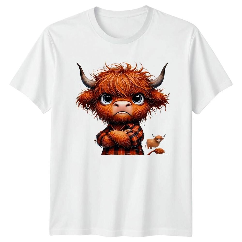 Im Not Grumpy This Is TShirt Highland Cow Animal Birthday Gift For Him And Her S