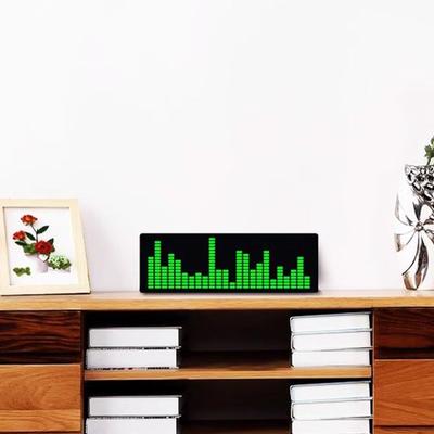 Musikspektrum-Anzeige 20 Dynamische Effekte Sprachsensor Aufnahme-Analysator mit Uhr 384 LEDs 1624 Segmente Rhythmuslicht