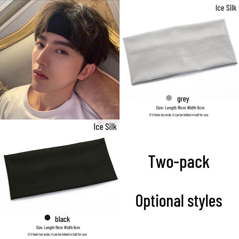 Trendy Sweat-Absorbing Men's Headband - Cool Street Style Hair Accessory for Summer