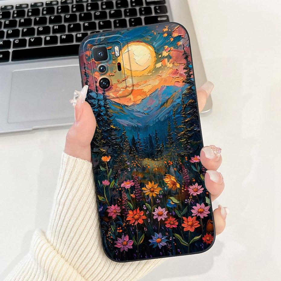 Fashion Painting Phone Case For Xiaomi Redmi Note 10 Pro 5G Soft Silicone Shockproof Cover For Redmi Note10 5G 10T Cases Bumpers